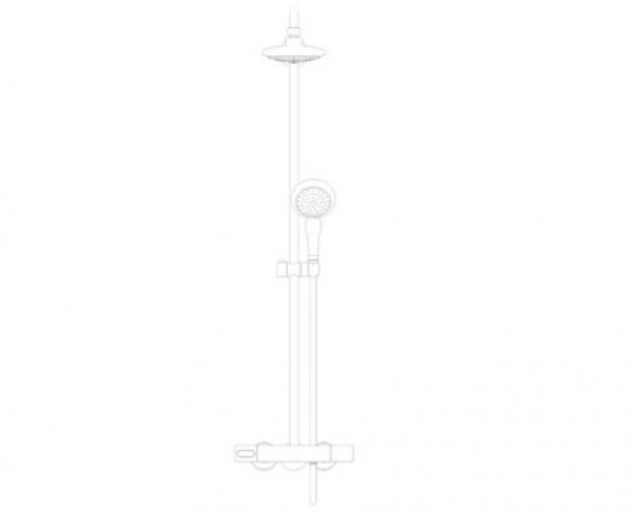 Revit, Bim, Store, Components, MEP, Object, Grohe, Plumbing, Fixtures, 14, METRIC, Power, Soul, System, 190, Shower, Thermostat, 27909000