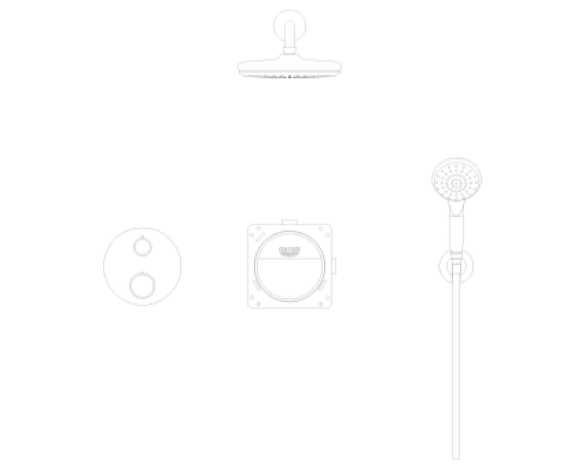 Image of Grohe Precision Trend Bundle Perfect Shower Set 210 - 34733002