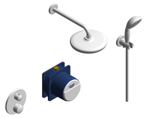 Image of Grohe Precision Trend Bundle Perfect Shower Set 210 - 34733002