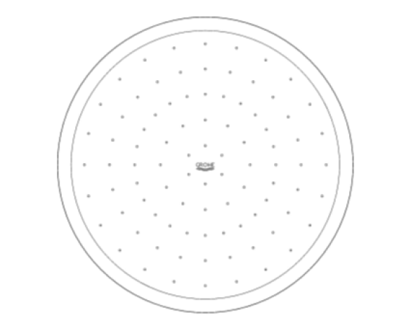 Revit, Bim, Store, Components, MEP, Object, Grohe, shower, Head, Ceiling, Rainshower, Cosmopolitan, 310, 142mm, 26067000