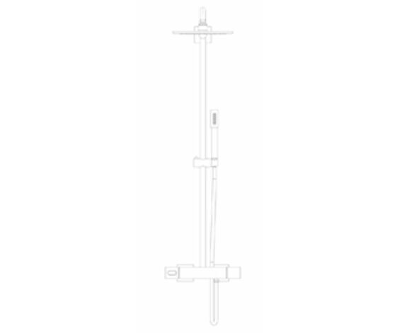 Revit, Bim, Store, Components, MEP, Object, Grohe, Plumbing, Fixtures, Rainshower,F-Series,System,254,Shower,system,thermostat,wall,mounting,27469000