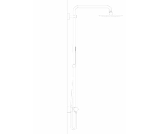 Revit, Bim, Store, Components, MEP, Object, Grohe, Plumbing, Fixtures,Rainshower,F-Series,System,254,Shower,system,thermostat,wall,mounting,27469000