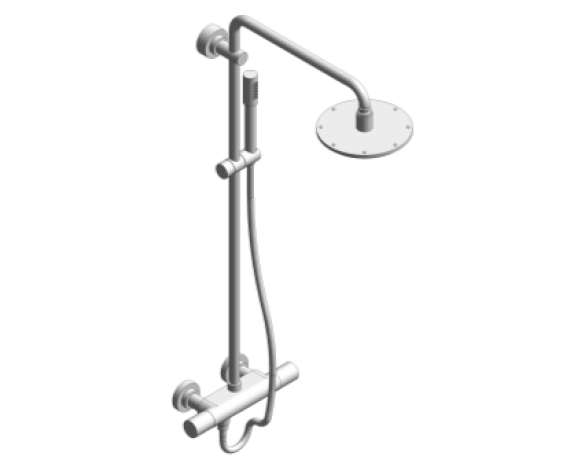 Revit, Bim, Store, Components, MEP, Object, Grohe, Plumbing, Fixtures, 14, METRIC, Rainshower, System, 210, Shower, System, Thermostat, 27032001