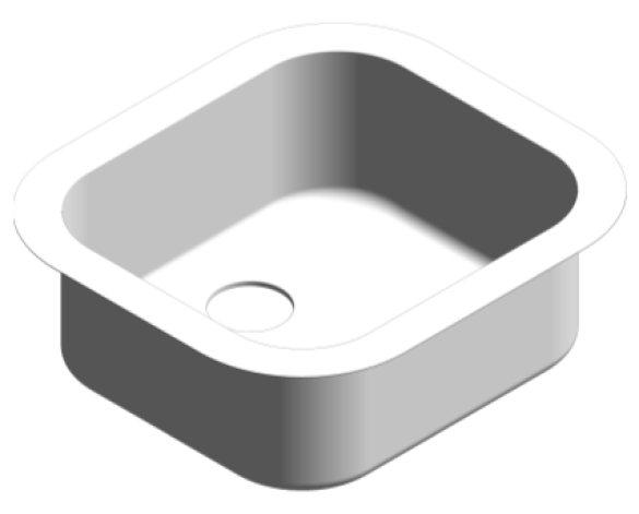 Revit, Bim, Store, Components, MEP, Object, Plumbing, Fixtures, METRIC, Grohe, Kitchen, Chrome, Sink, 31504SD0
