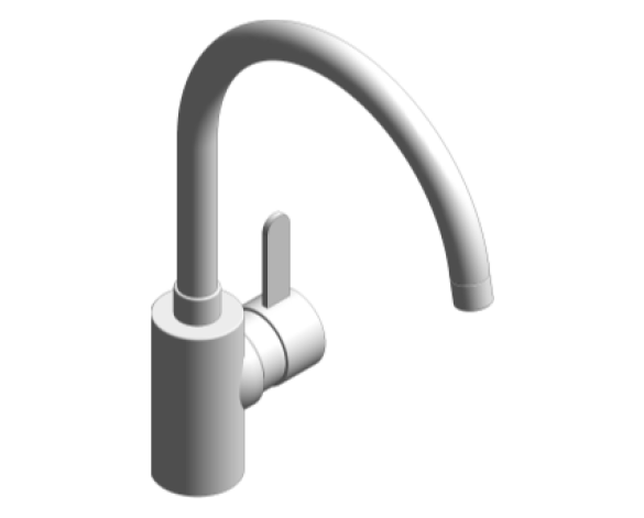 Revit, Bim, Store, Components, MEP, Object, Grohe, Plumbing, Fixtures, 14, METRIC, Sink, Mixer, 32843000