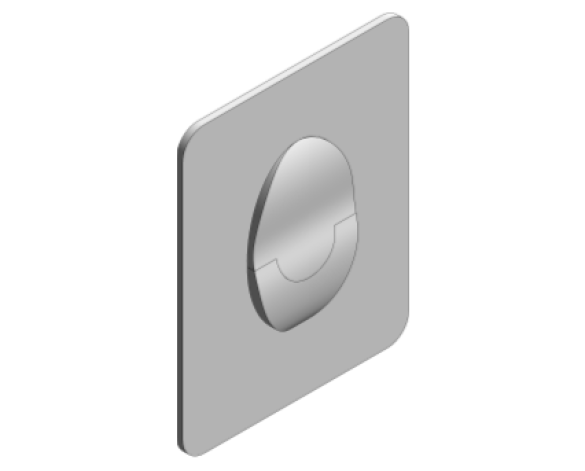Revit, Bim, Store, Components, MEP, Object, Grohe, Plumbing, Fixtures, 14, METRIC, Skate, Air, WC, Wall, Plate, 38506000, 38506SH0