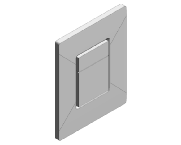 Revit, Bim, Store, Components, MEP, Object, Grohe, Plumbing, Fixtures, 14, METRIC, Tectron, Skate, Wall, Plate, 37321SH1
