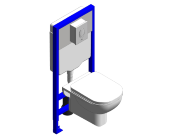 Revit, Bim, Store, Components, MEP, Object, Grohe, Plumbing, Fixtures, 14, METRIC, Solido, Perfect, WC, Toilet, Flushing Cistern, 39191000