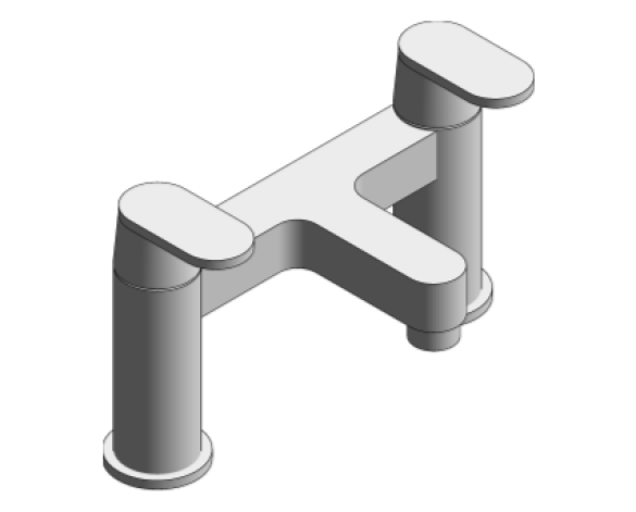 Revit, Bim, Store, Components, MEP, Object, Grohe, Plumbing, Fixtures, 14, METRIC, Two, Handled, Basin, Mixer, 125128000