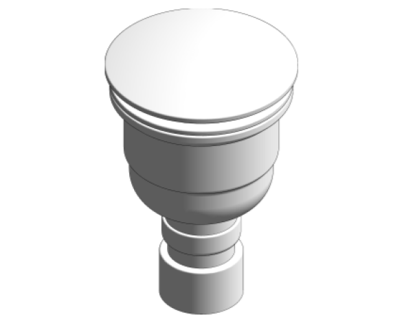 Revit, Bim, Store, Components, MEP, Object, Plumbing, Fixtures, METRIC, Grohe, Chrome, Vertical, Waste, Outlet, 49533000