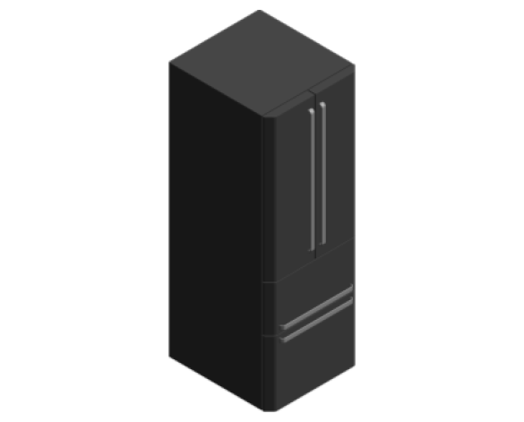 Revit, BIM, Mechanical, Kitchen, Hot, Point, Hotpoint, Fridge, freezer, FFU4D K