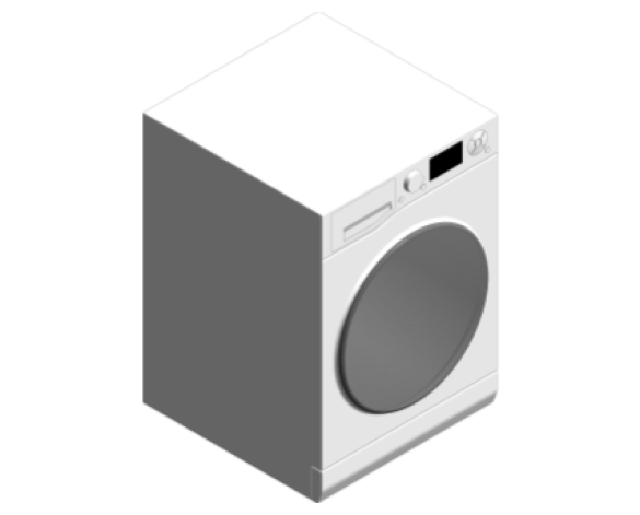 Revit, BIM, Mechanical, Kitchen, Hot, Point, Hotpoint, Ultima, S-Line, Washing, Machine, RZ 1066 W UK