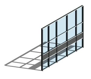 Product: AA110 (65mm) Curtain Wall System - Dual Colour