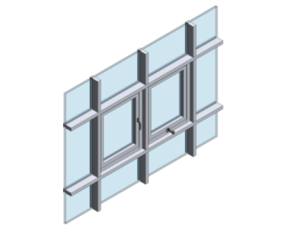 Kawneer WSX720 Open Out Windows