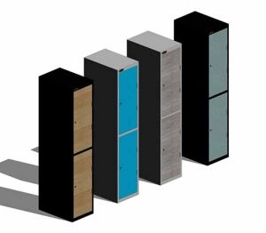 Product: Shockproof Lockers-Low Two Tier Inset Doors