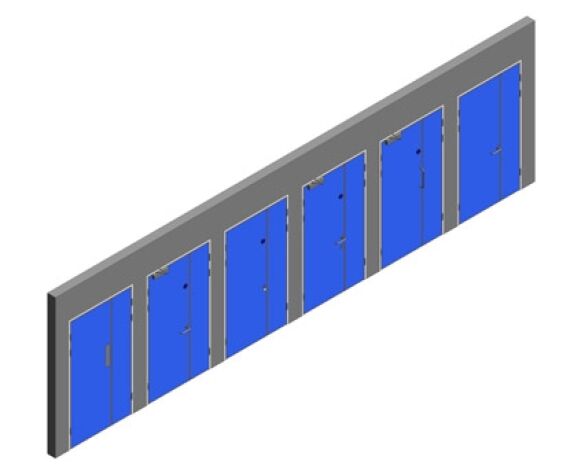 Revit, BIM, Download, Free, Components, Object, Interspec, Single, Door, Lloyd, Worrall, Half, leaf, ironmongery, doorset, detail, 00