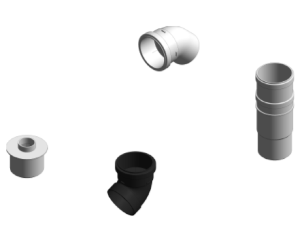 Bim, BIM, Store, Revit, Durapipe, Pipe, Pipes, Fitting, Coupling, Bend, Equal, Offset, Braches, Five, Three, Unequal, Boss, Rear, Access, Level, Invert, Reducer, Adaptor, Marley, Plumbing, and, Drainage, Push, Fit, Soil, PVC, u, PVCu
