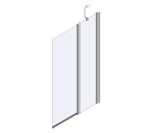Product: 2 Panel Folding Square Bathscreen
