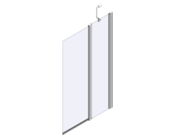 Bim, content,object,component,BIM, Store, Revit,free,original, library, merlyn, showering, shower, bath, enclosure, enclosures,easy, clean, bathscreen, mb3b, glass, two, panel, folding, overbath