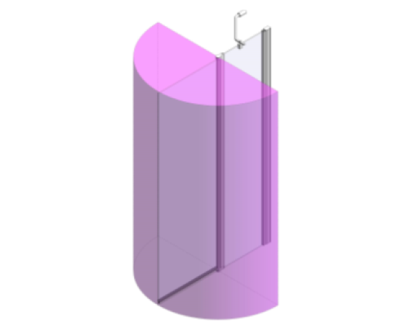 Bim, content,object,component,BIM, Store, Revit,free,original, library, merlyn, showering, shower, bath, enclosure, enclosures,easy, clean, bathscreen, mb3b, glass, two, panel, folding, overbath