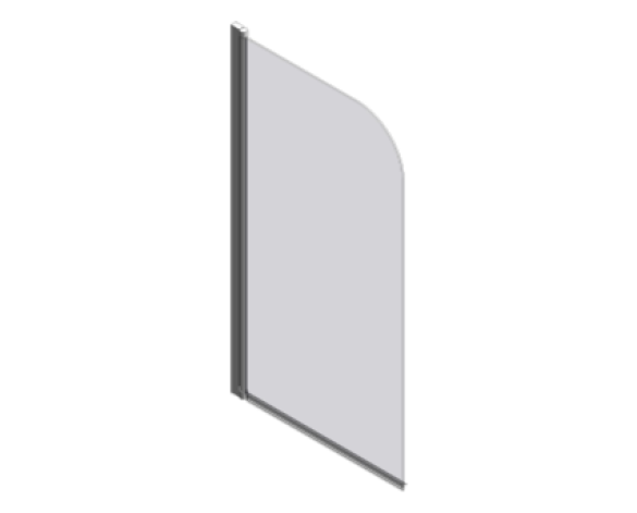 Revit, BIM, Download, Free, Components, object, objects, Merlyn, Bath, Shower, Screen, Enclosure, Door, MB1, Single, Curved, Bathscreen