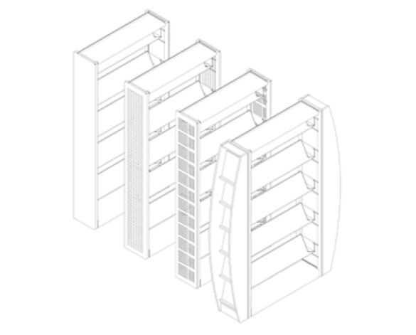 Revit, BIM, Store, Components, Architecture, Object,Free,Download,Moduflex,Aspire,libary,shelving,shelves,system,moduflex,wooden,end,panels,display,laminate,acylic,perforated,slotted,bay,table,multimedia,store,dvd