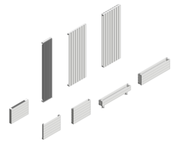 Revit, BIM, Download, Free, Components, object, objects, Myson, radiator, heating, mechanical, range, equipment, radiators, decor, horizontal, H11, H22, H28, TS4, V10, V20
