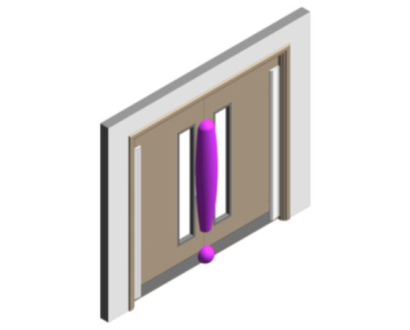 Revit, BIM, Download, Free, Components, Doorset, Double, Fire, Door, Doors, Finger, Guard, Education, School
