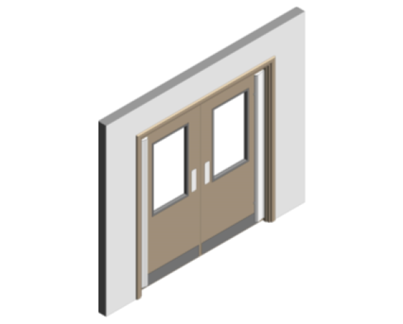 Revit, BIM, Download, Free, Components, Doorset, Double, Fire, Door, Doors, Finger, Guard, Education, School