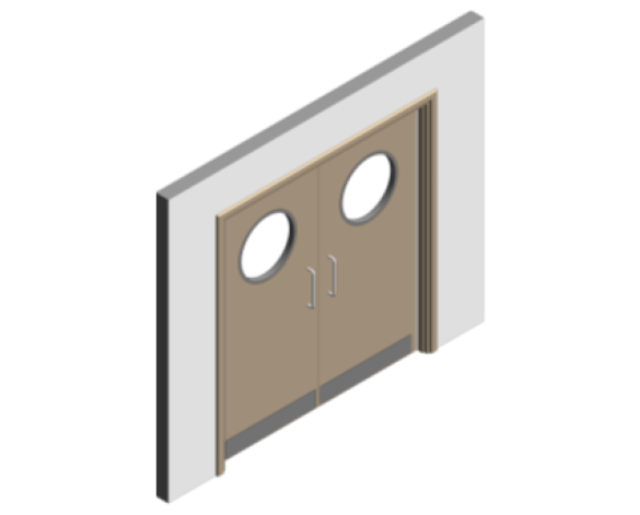 Revit, BIM, Download, Free, Components, Doorset, Double, Fire, Door, Doors, Finger, Guard, Education, School