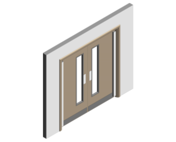 Revit, BIM, Download, Free, Components, Doorset, Double, Fire, Door, Doors, Finger, Guard, Education, School