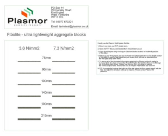 Bim, Content, Object, Component, BIM, Store, Revit, Plasmor, Ltd, Wall, System, Blocks, Aggregate, Concrete