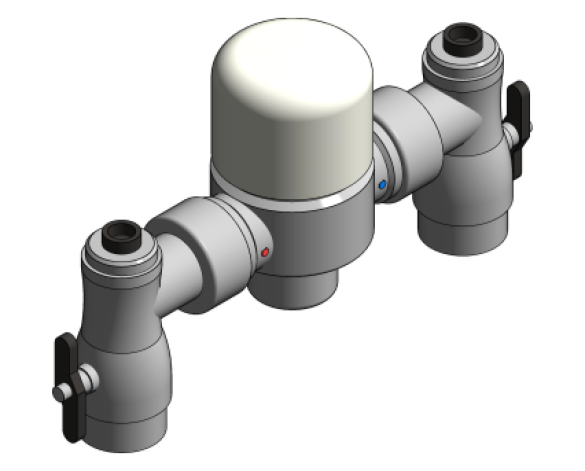 Revit, Bim, Store, Components, MEP, Object, Reliance, Water, Controls, RWC, Mechanical, Pipe, Valve, Euromixer, Mixing, HEAT630100, HEAT640100