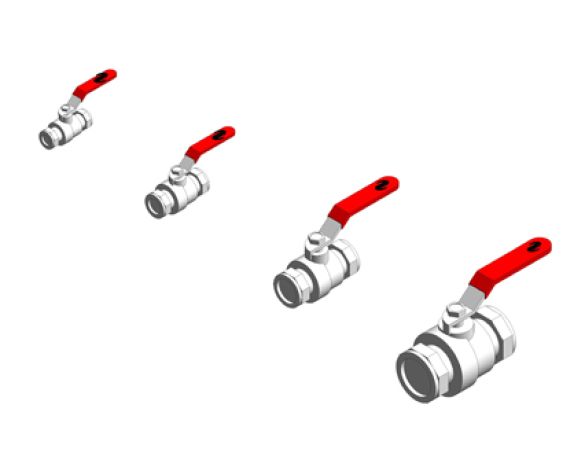 Revit, BIM, Store, Components, Architecture, Object, Free, Download, MEP, Mechanical, Pipe, Fluid, Systems, Valve, Ball, Nickel, plated, compression, PN40, red, handle, reliance, water, controls, BVAL400061, BVAL400071, BVAL400081, BVAL400091, BVAL400101, BVAL400111
