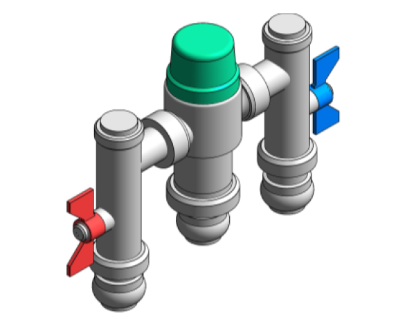 Sharkbite, Revit, Bim, Store, Components, MEP, Object, Reliance, Water, Controls, RWC, Mechanical, Pipe, Ausimix, Compact, Thermostatic, Mixing, Valve, SBHEAT110780, SBHEAT110785