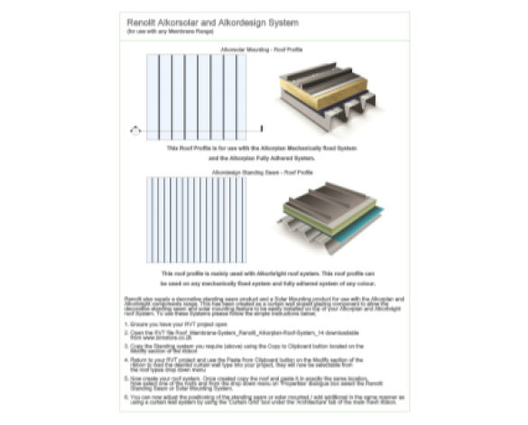 Revit, Bim, Store, Components, Generic, Model, Object, 14, renolit, membrane, roof, system, alkorplan, build, up, structure, mechanically, fixed, adhered, ballasted, alkorsolar, alkordesign