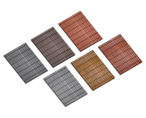 Revit, BIM, Download, Free, Components, object, Russell, Roof, Tiles, Double, Roman, Smooth, Streaky
