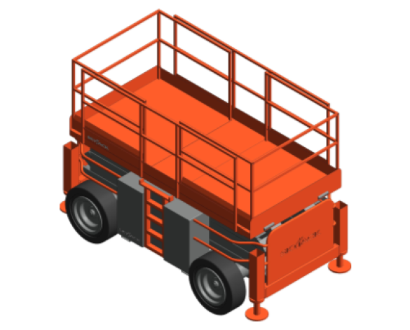Revit, BIM, Download, Free, Components, Object, Speedy, Hire, Services, Site, Building, Equipment, 14, SKYJACK, Access, Platform, SJ9241, SJ9250RT, Rough, Terrain