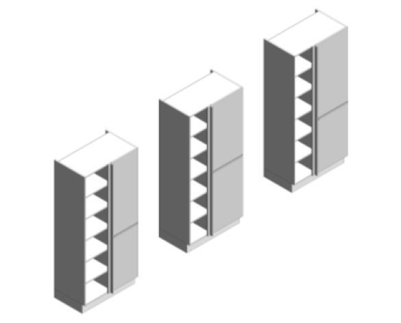 Revit, BIM, Download, Free, Components, object, objects, Symphony, Kitchens, Cabinets, Units, Casework, Tall, Corner, Larder, Cabinets