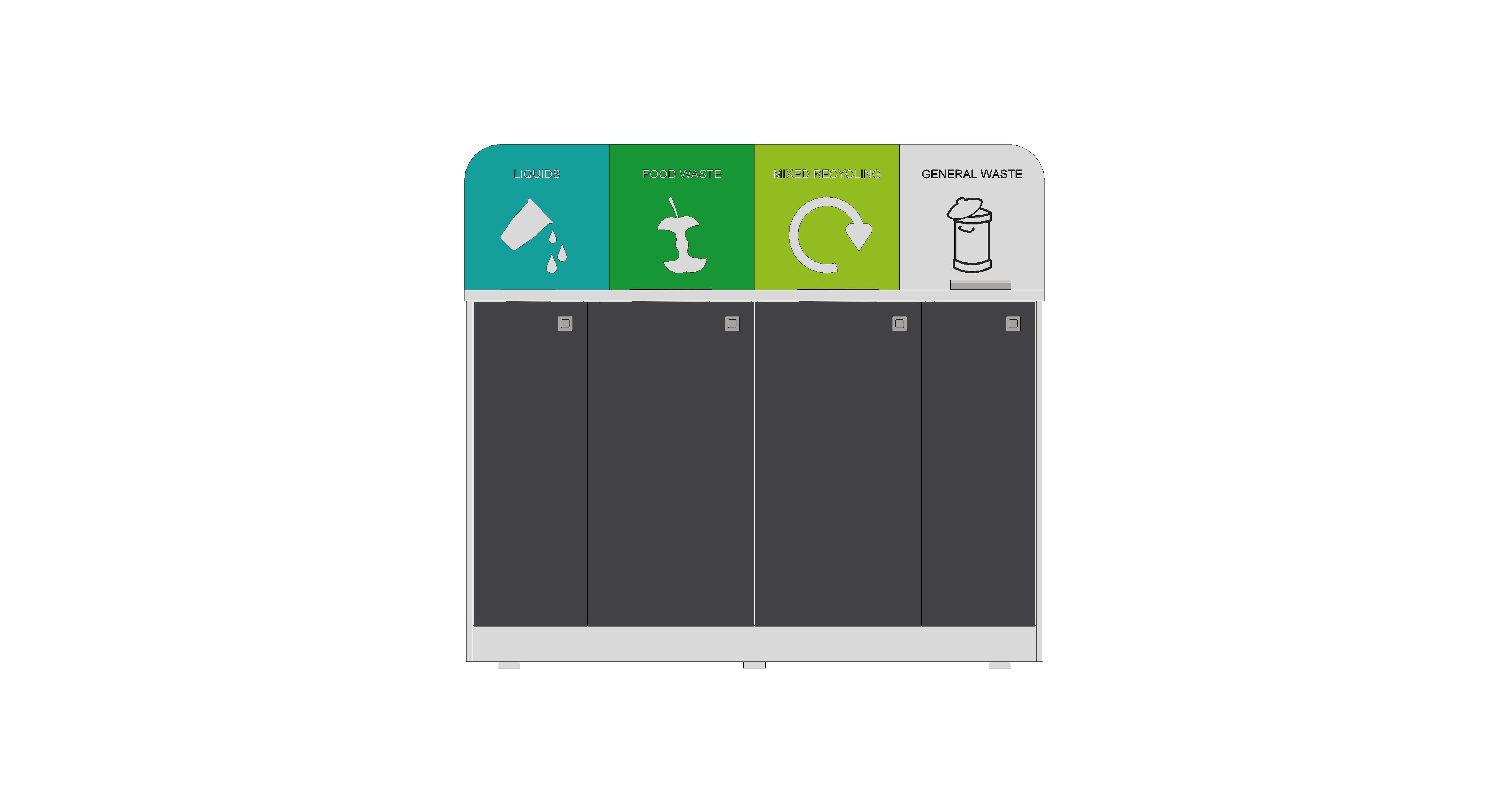 Product: 4 Waste Stream Recycling Station