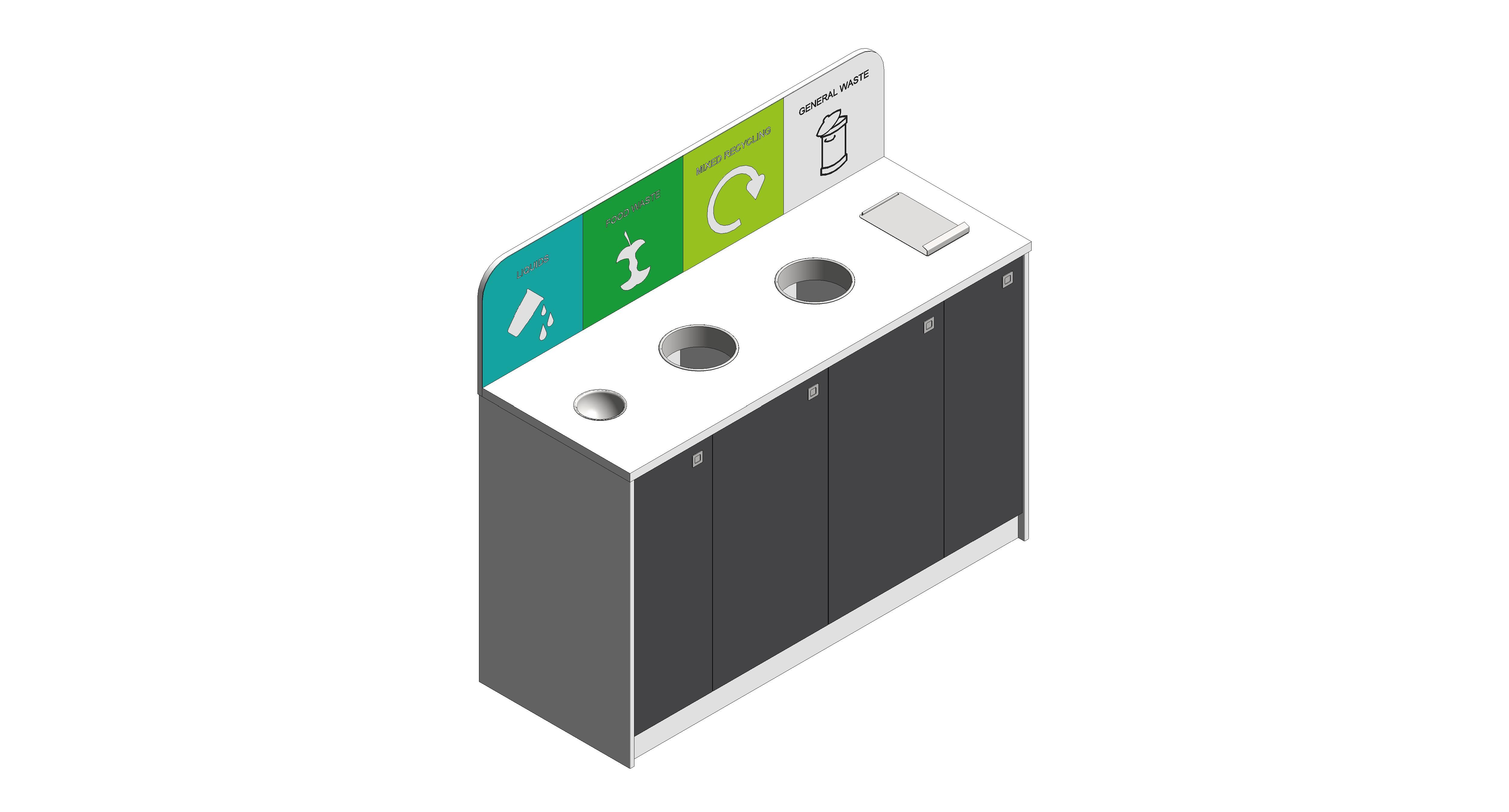 Product: 4 Waste Stream Recycling Station