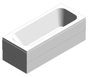 Product: Optima 170x70 cm Rectangular Bathtub - 5082001000