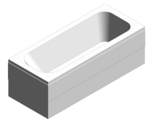 Bim, Content, Object, Component, BIM, Store, Revit, Ideal, Standard, Basins, Water, Bathroom, Vitra, VitrA, Basin, Bath, WC, Pan, Cistern, Optima, 170cm, 70cm, Rectangular, Bathtub