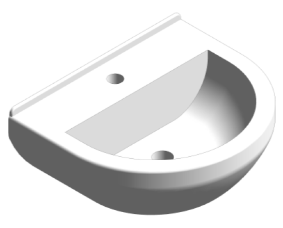 Bim, Content, Object, Component, BIM, Store, Revit, Ideal, Standard, Basins, Water, Bathroom, Vitra, VitrA, Basin, Bath, WC, Pan, Cistern, S20, Recessed, 55cm