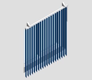 Product: YewdaleDefiant VL60 (Bead-chain) & VL64 (Crank) Mono Control Vertical Blind