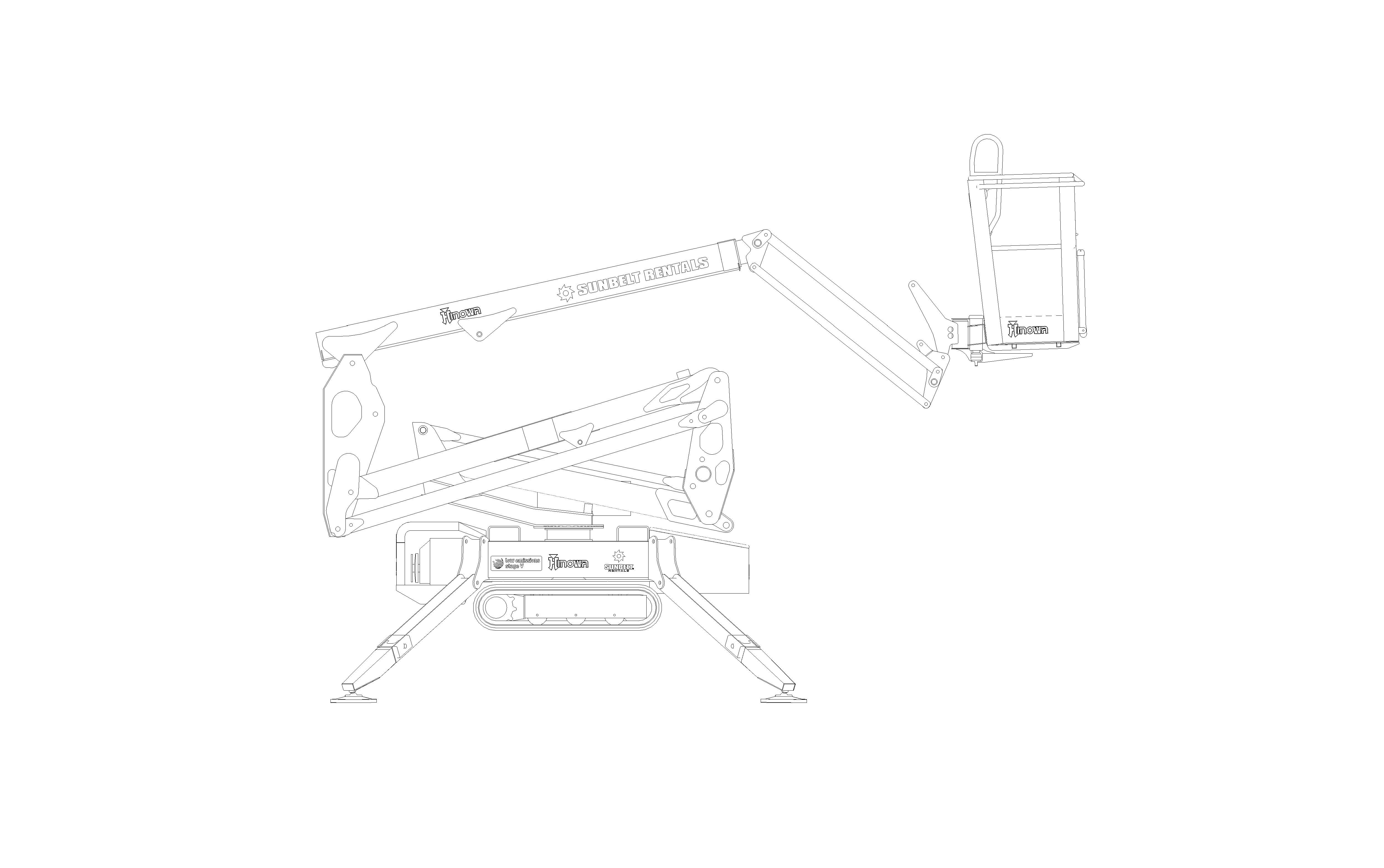 Product: Sunbelt Rentals - Compact Crawler Boom - Hinowa Lightlift 15-70 (Diesel)