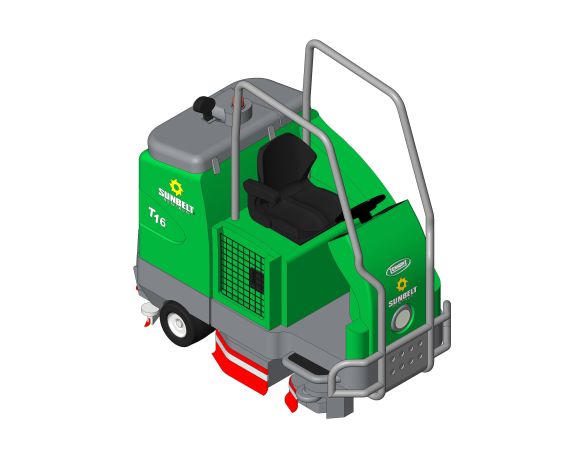 Product: Sunbelt Rentals - Battery Powered Ride On Scrubber Dryer - Tennant T16