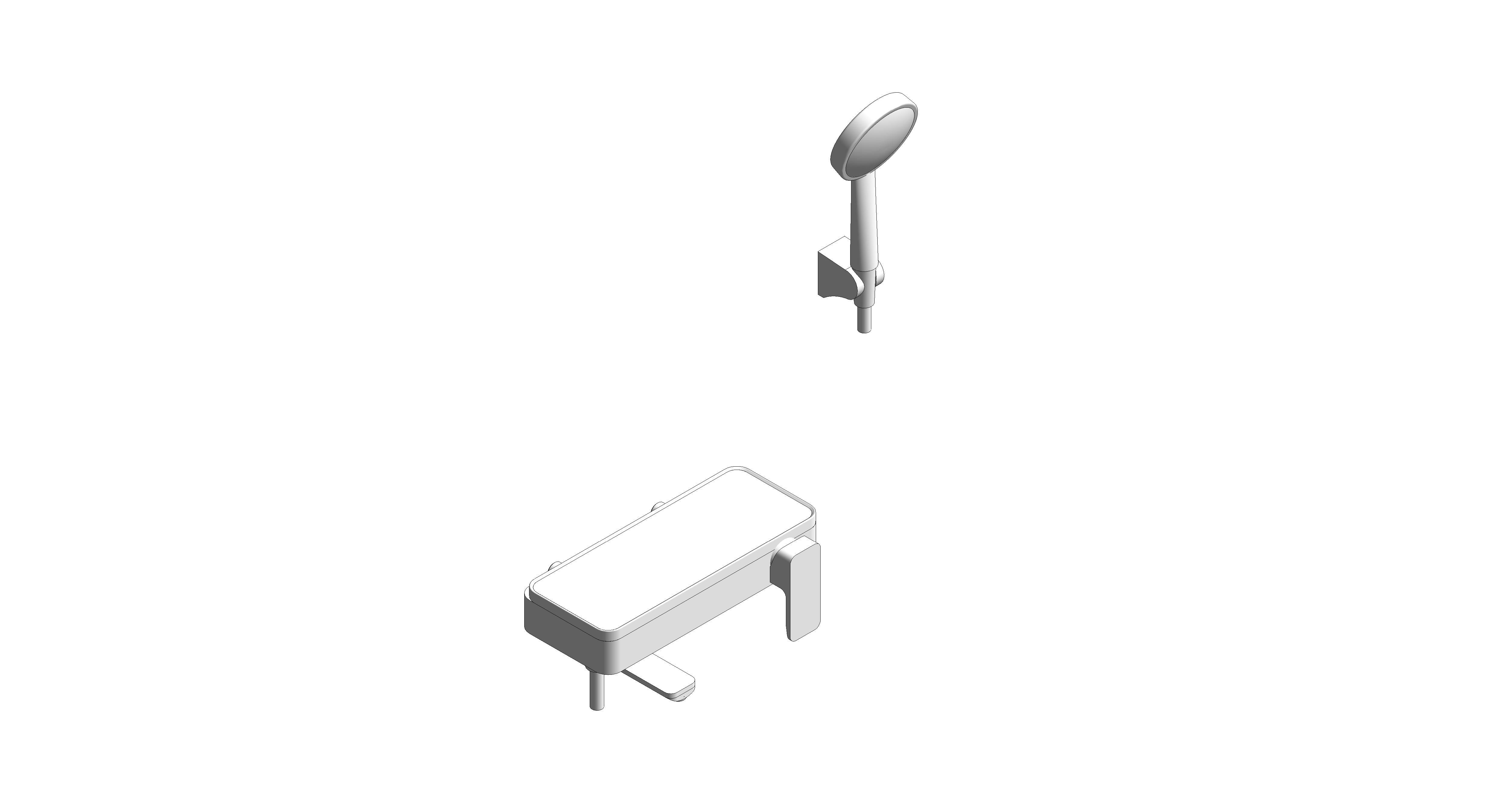 bimstore 3D image of American Standard - Acacia E Exposed B&S Mixer (With Shower) - FFAS1311-6T1500BT0