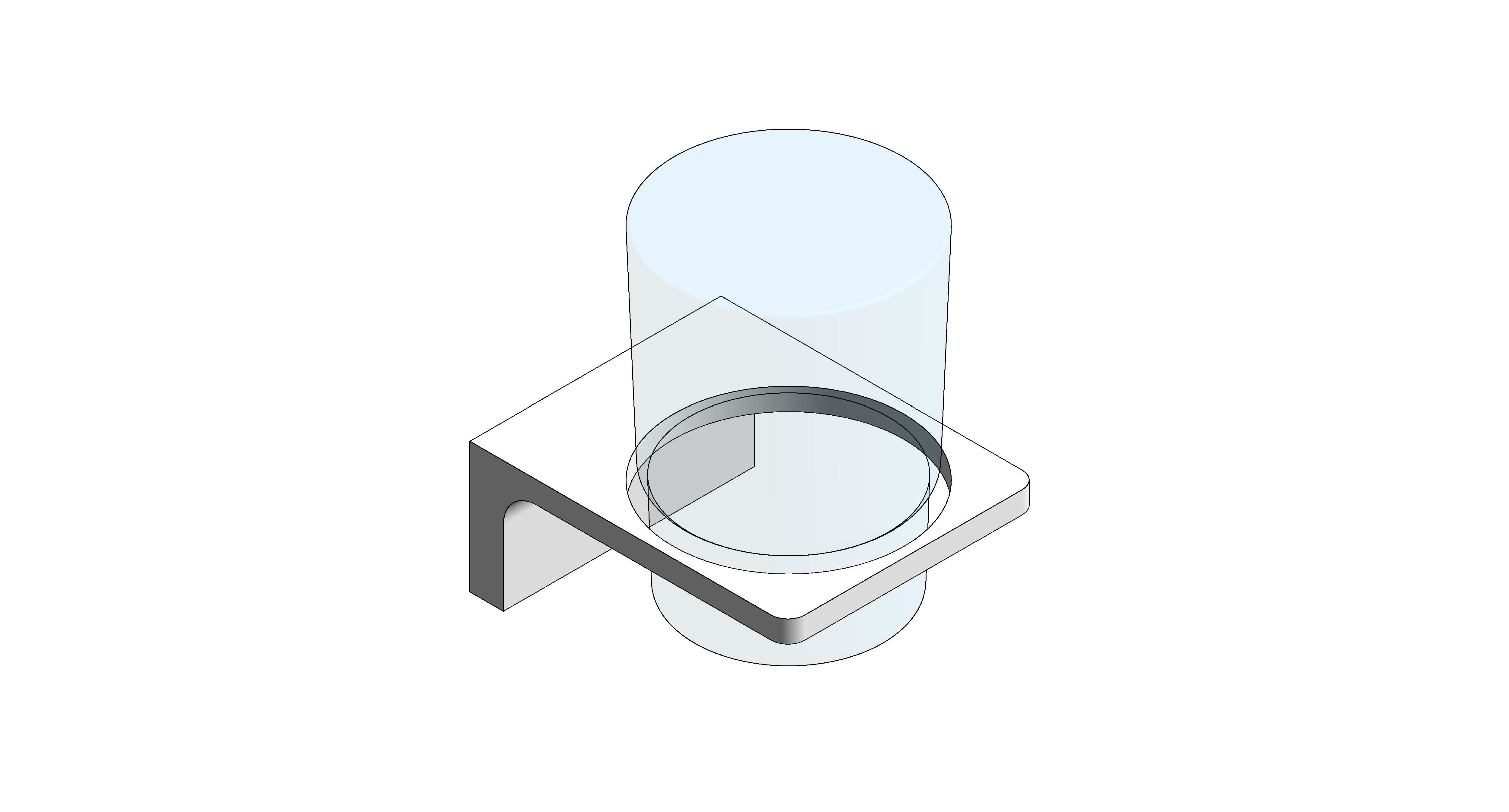 bimstore 3D image of American Standard - Acacia E Glass Holder - F51384-CHADY44