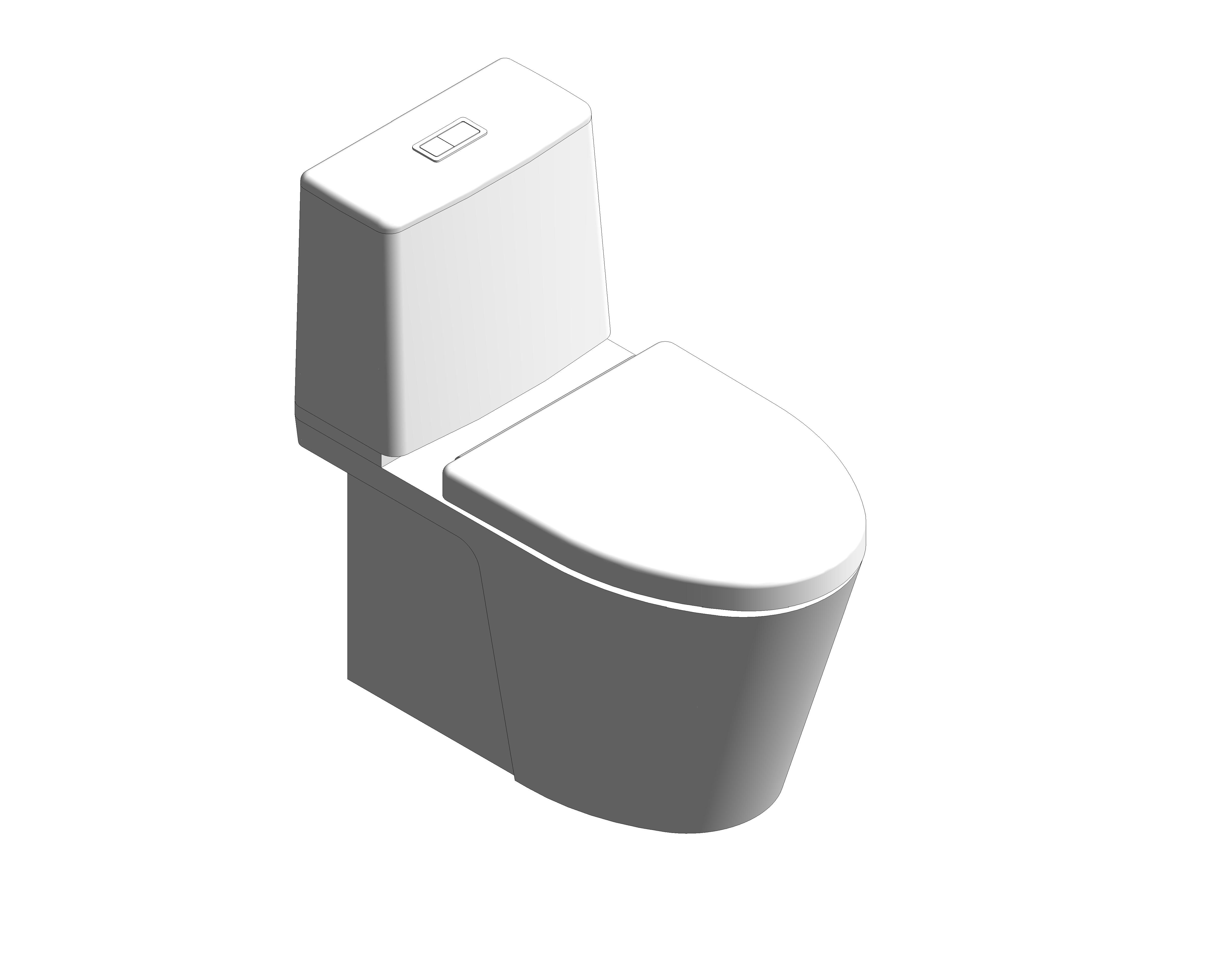 bimstore 3D image of the Acacia Evolution Close Coupled Toilet - CL23075-6DACTCB from American Standard